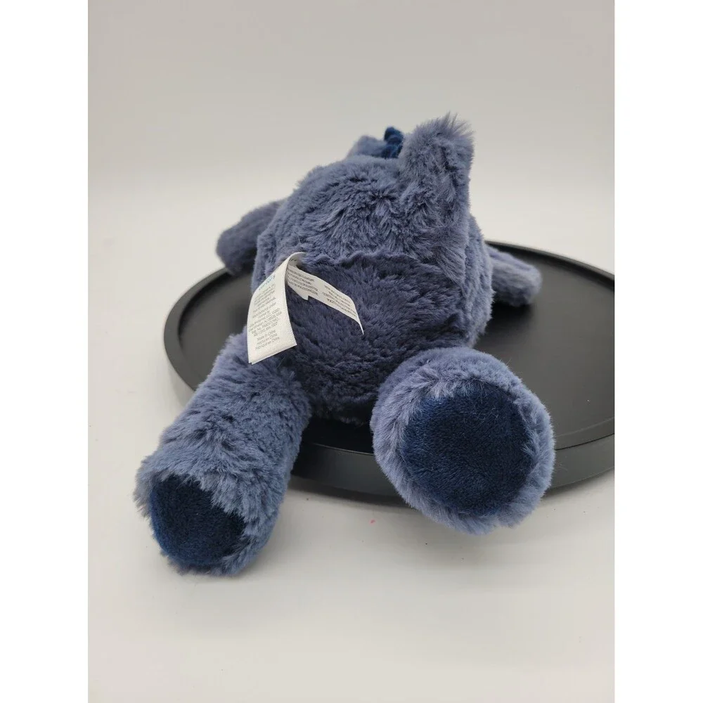 Carters Just One You Blue Dinosaur White Ribbed Tummy Lovey Stuffed Animal New
